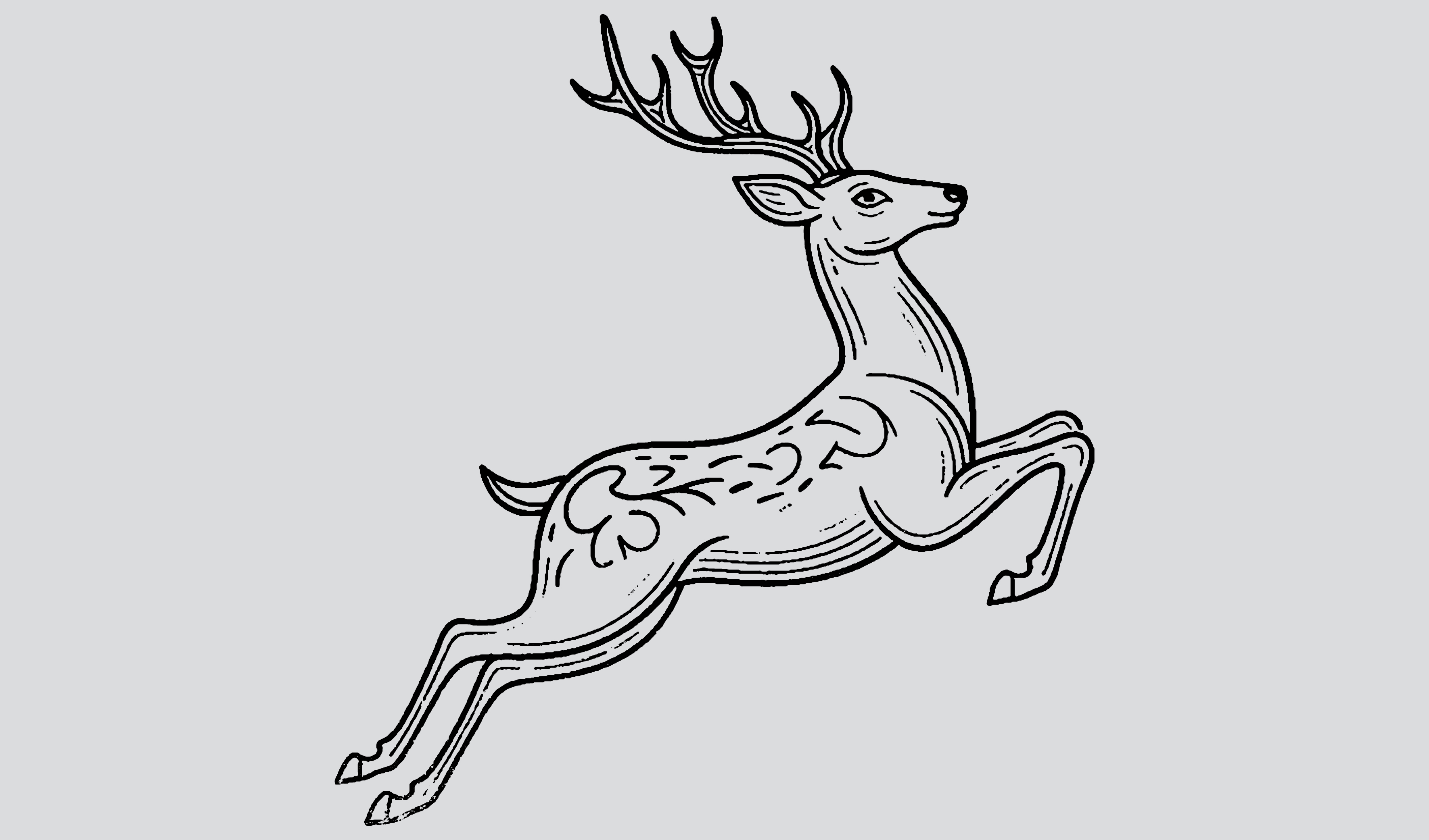 传统-酒类相关插画-鹿矢量插画元素设计